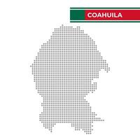 gepunktet Karte von das Zustand von coahuila im Mexiko vektor