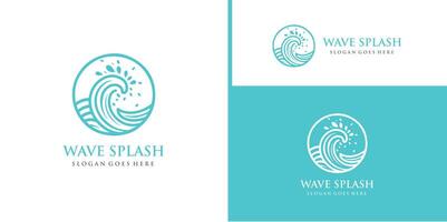 abstrakt Wasser Welle Spritzen Logo Symbol und Symbol Design. Profi Stil vektor