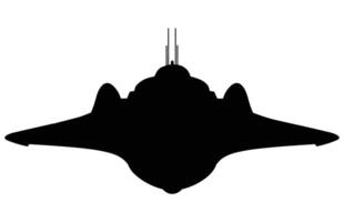 UFO Außerirdischer Raumfahrzeug schwarz Silhouette, einfach Außerirdischer Schiff Symbol, Raum fliegend Untertasse. vektor