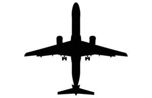 Flugzeug Silhouette auf ein Weiß Hintergrund, Airbus Silhouette. vektor