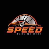 Geschwindigkeit Auto Logo Design vektor