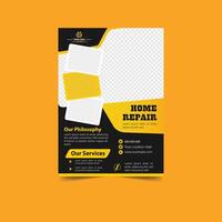 Flyer-Poster-Vorlage für Immobilienhäuser vektor