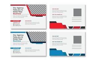 Corporate Business modernes und sauberes Postkartendesign. vektor