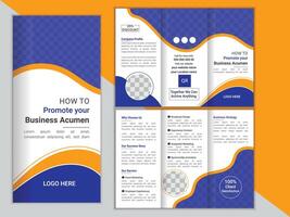 professionell företags- företag trifold broschyr design vektor