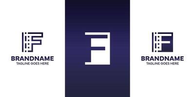 Brief f Technologie Logo, geeignet zum Geschäft mit f Initiale vektor
