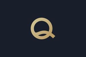 bokstaven q logotyp design. modern och kreativ logotyp. vektor illustration