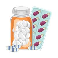 illustration av piller flaska vektor