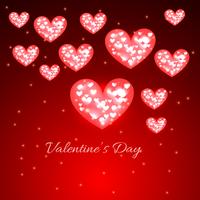 Valentinstag schönen Herzen Hintergrund vektor