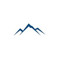 ein Berg Logo mit ein Blau Linie vektor