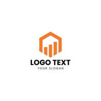 Logo Design mit Orange und schwarz Farben vektor