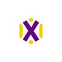 x logotyp design för en företag vektor