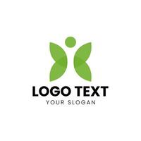 ein Logo zum ein Unternehmen Das ist gemacht von Grün Blätter vektor
