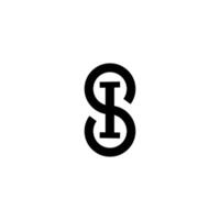 ein schwarz und Weiß Logo mit das Brief s vektor