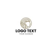 ein Frau Kopf Logo Design vektor