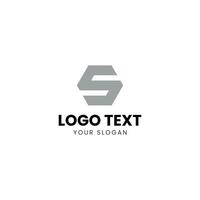 en logotyp design för en företag den där användningar de brev s vektor