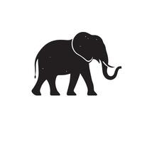 elefant silhuett isolerat på vit bakgrund. elefant logotyp. vektor