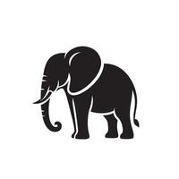 Elefant Silhouette isoliert auf Weiß Hintergrund. Elefant Logo. vektor