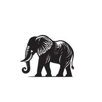 elefant silhuett isolerat på vit bakgrund. elefant logotyp. vektor