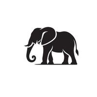 elefant silhuett isolerat på vit bakgrund. elefant logotyp. vektor