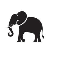 elefant silhuett isolerat på vit bakgrund. elefant logotyp. vektor