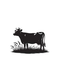 Stier Silhouette auf Weiß Hintergrund. Kuh Illustration. Stier Logo ,Kuh Logo vektor