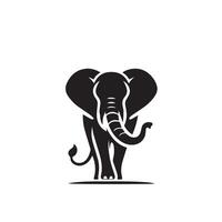 elefant silhuett isolerat på vit bakgrund. elefant logotyp. vektor