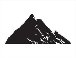 Berg Silhouette auf Weiß Hintergrund vektor