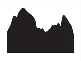 Berg Silhouette auf Weiß Hintergrund vektor