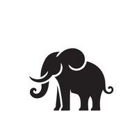 Elefant Silhouette isoliert auf Weiß Hintergrund. Elefant Logo. vektor