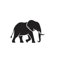 Elefant Silhouette isoliert auf Weiß Hintergrund. Elefant Logo. vektor