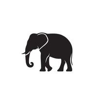 Elefant Silhouette isoliert auf Weiß Hintergrund. Elefant Logo. vektor