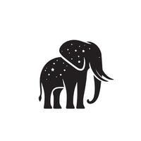 elefant silhuett isolerat på vit bakgrund. elefant logotyp. vektor