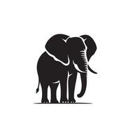 elefant silhuett isolerat på vit bakgrund. elefant logotyp. vektor