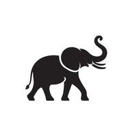 Elefant Silhouette isoliert auf Weiß Hintergrund. Elefant Logo. vektor