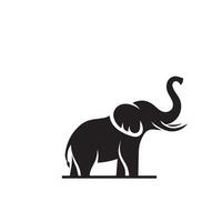 elefant silhuett isolerat på vit bakgrund. elefant logotyp. vektor