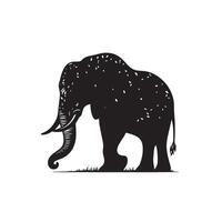 elefant silhuett isolerat på vit bakgrund. elefant logotyp. vektor