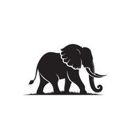 elefant silhuett isolerat på vit bakgrund. elefant logotyp. vektor