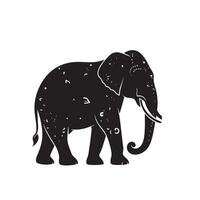 elefant silhuett isolerat på vit bakgrund. elefant logotyp. vektor