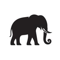 Elefant Silhouette isoliert auf Weiß Hintergrund. Elefant Logo. vektor