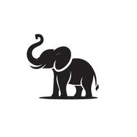 elefant silhuett isolerat på vit bakgrund. elefant logotyp. vektor