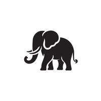 Elefant Silhouette isoliert auf Weiß Hintergrund. Elefant Logo. vektor