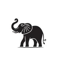 elefant silhuett isolerat på vit bakgrund. elefant logotyp. vektor