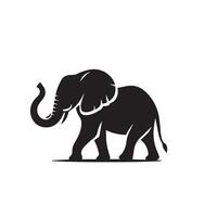 elefant silhuett isolerat på vit bakgrund. elefant logotyp. vektor