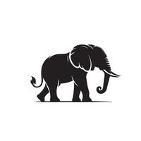 elefant silhuett isolerat på vit bakgrund. elefant logotyp. vektor