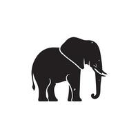 elefant silhuett isolerat på vit bakgrund. elefant logotyp. vektor