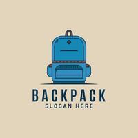 Rucksack Schule Tasche gestalten Logo, Schule Tasche Logo Illustration Design vektor