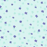sanft Wiese Blumen- nahtlos Muster von klein violett Blumen auf Licht Blau Hintergrund vektor