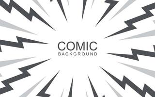 komisk bok svart och vit radiell rader bakgrund. manga hastighet ram. super hjälte handling. illustration. vektor