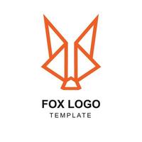 fox logotyp mall. lyxig, exklusiv, premium och elegant ikonidentitetsdesign för företag, företag, etc. skisserat rävhuvud i vektorkonst. vektor
