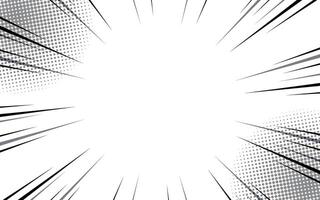 Comic Buch schwarz und Weiß radial Linien Hintergrund. Manga Geschwindigkeit rahmen. Super Held Aktion. Illustration. vektor